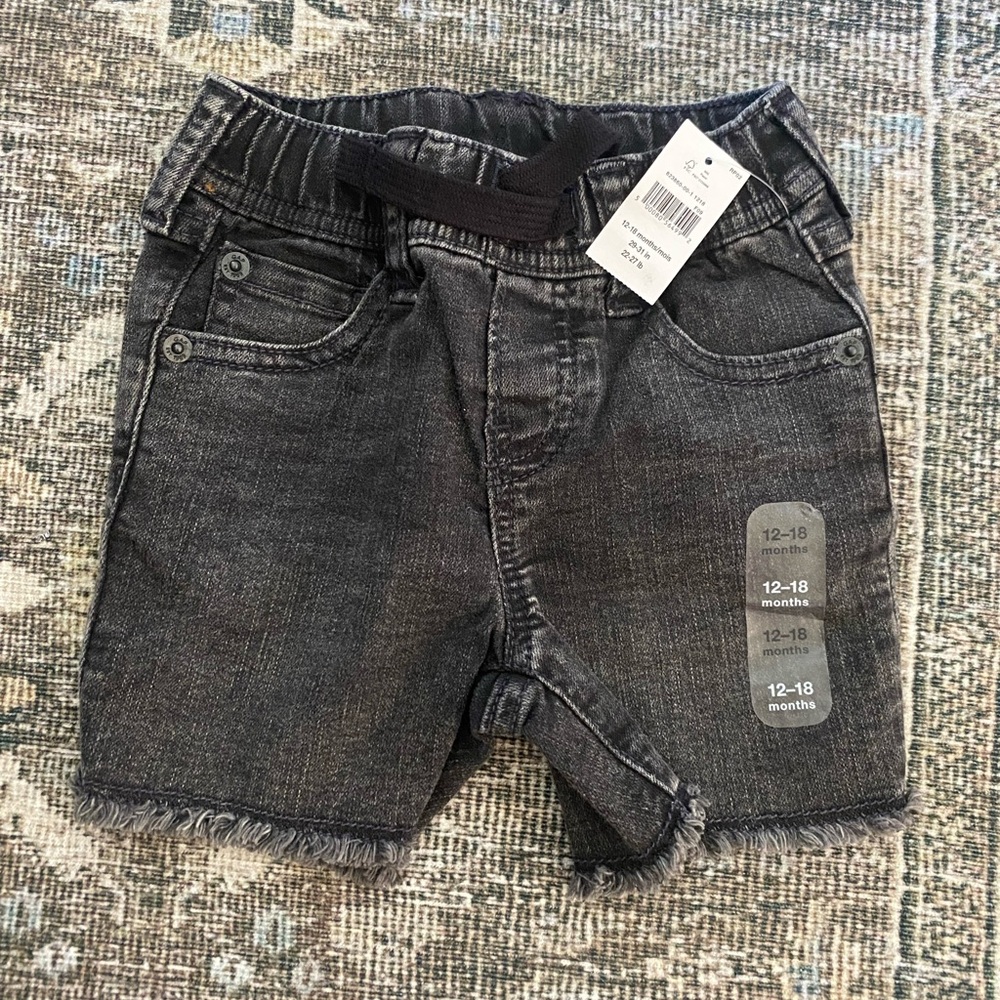 Gap kids Black Denim Shorts for 12-18 Months